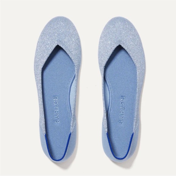 Rothy's Shoes - NWOB Rothy’s The Flat size 8 in Something Blue Metallic women’s shoes